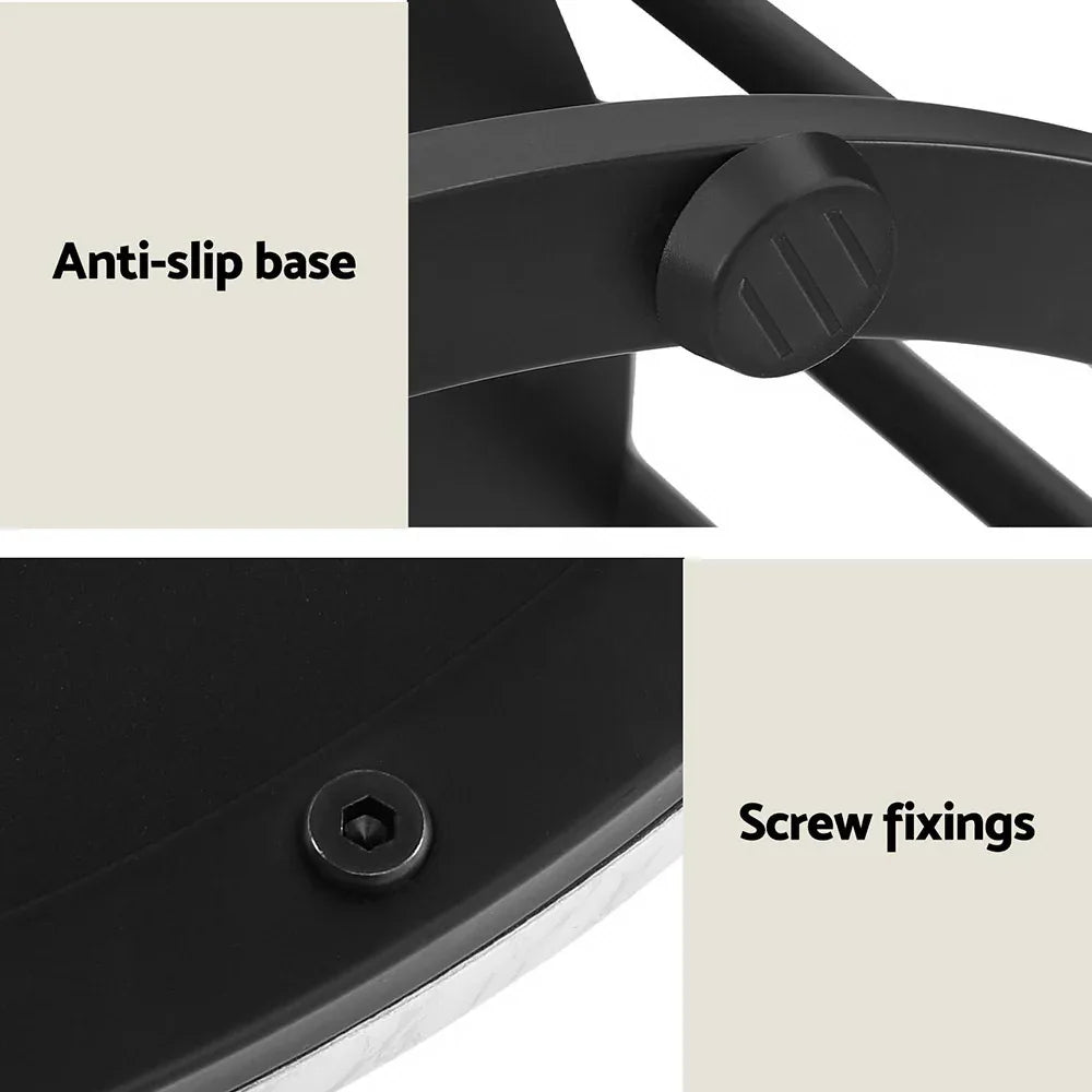 Artiss Coffee Table 2-Tier Round Marble Effect - Mekamart Australia