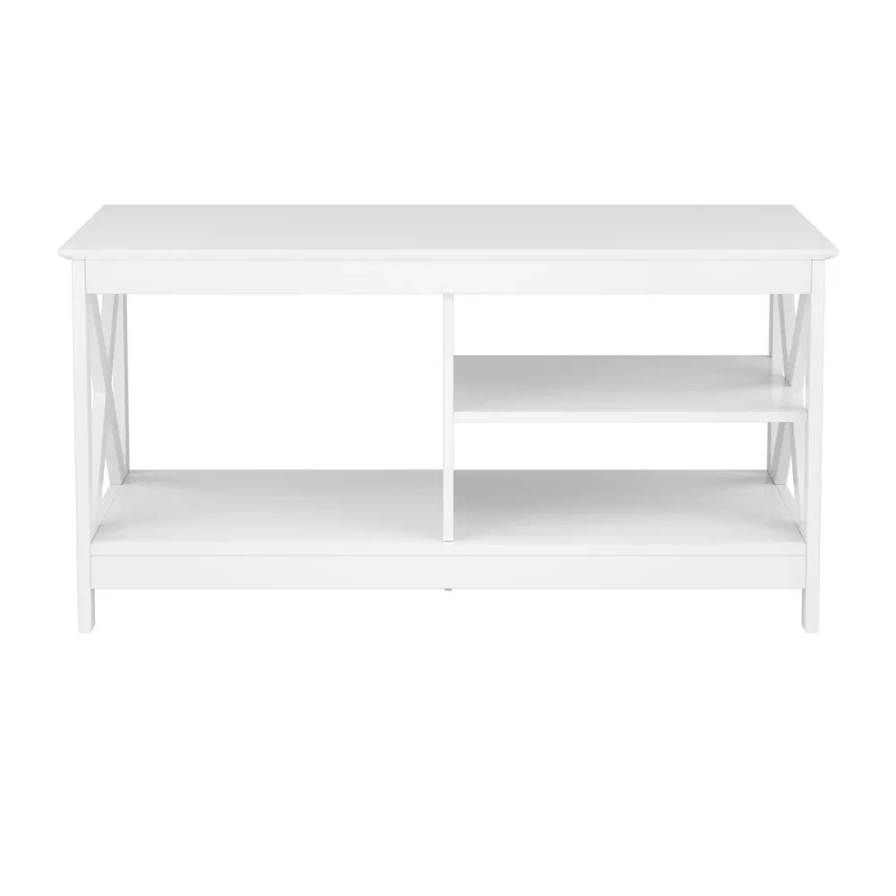 Artiss Coffee Table Storage Shelf White - Mekamart Australia