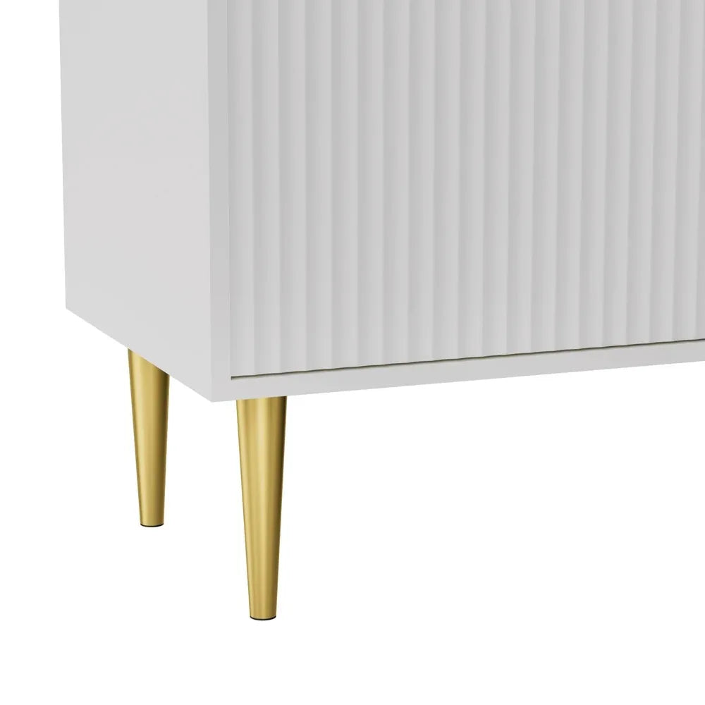 Artiss TV Cabinet Entertainment Unit Stand Storage 180CM White - Mekamart Australia