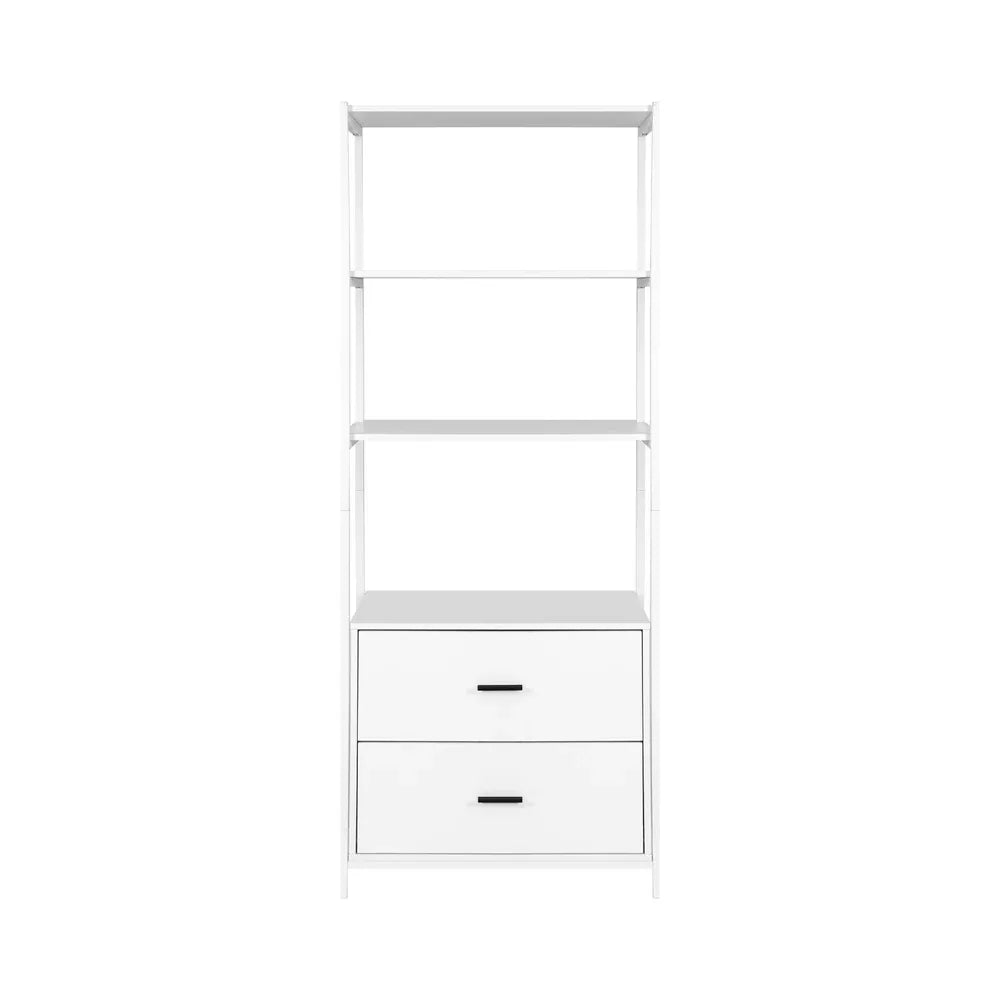 Artiss Bookshelf Display Shelf 2 Drawers 152CM White