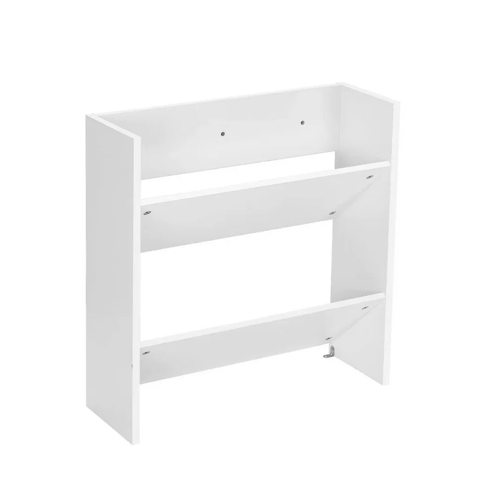Artiss Shoe Rack 2-tier 12 Pairs Wall Mounted x2 - White - Mekamart Australia