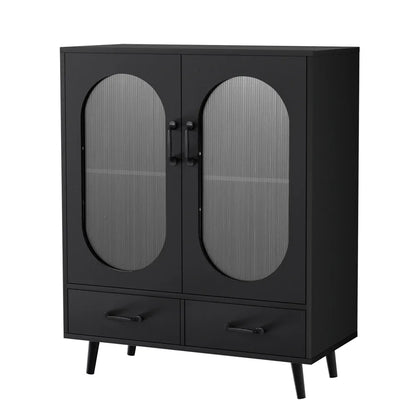 Artiss Buffet Sideboard Double Doors - Black - Mekamart Australia