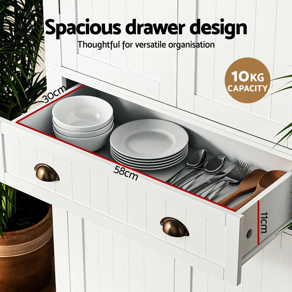 Artiss Buffet Sideboard Cupboard Cabinet White - Mekamart Australia