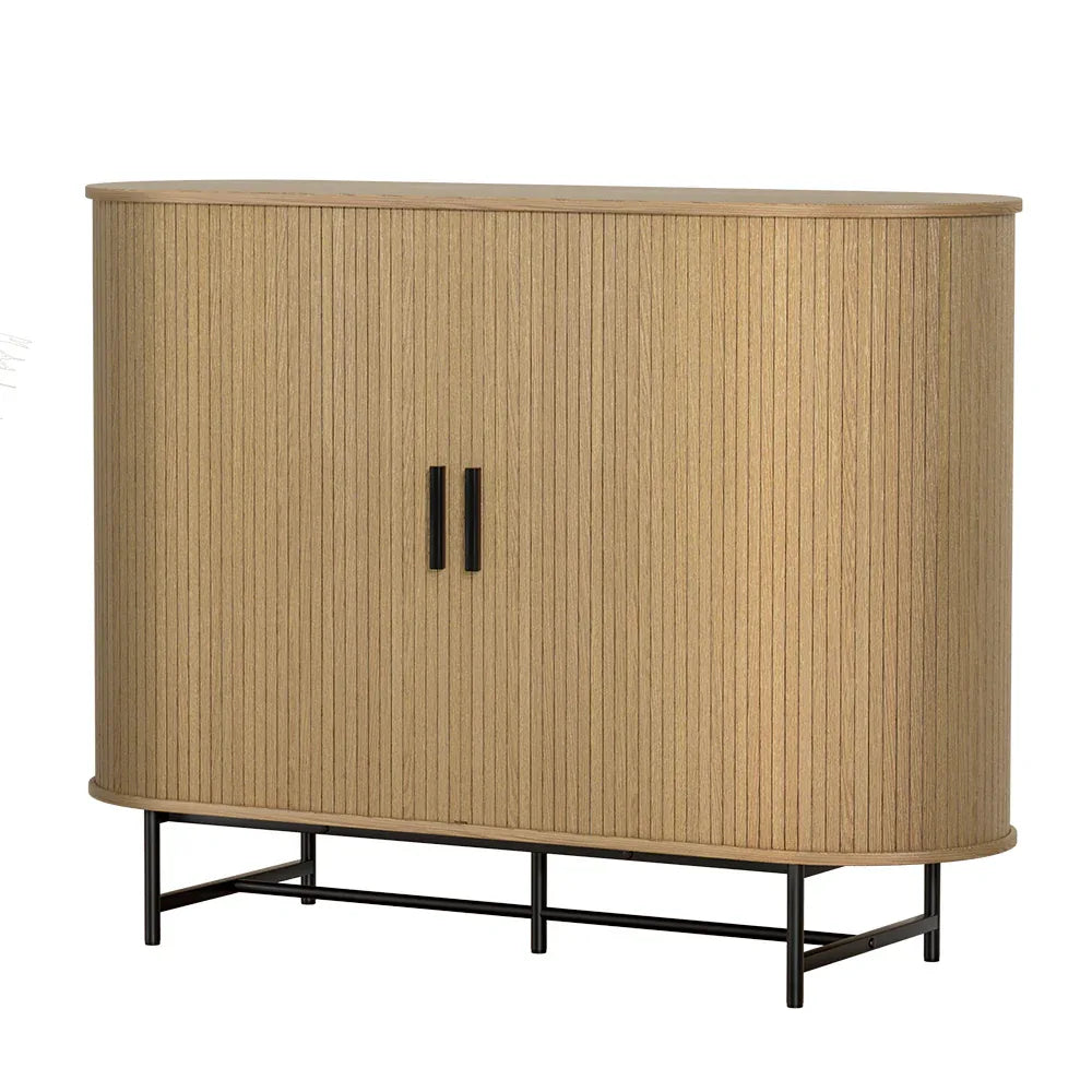 Artiss Buffet Sideboard Cupboard Cabinet Sliding Doors Pantry Storage Oak PIIA - Mekamart Australia