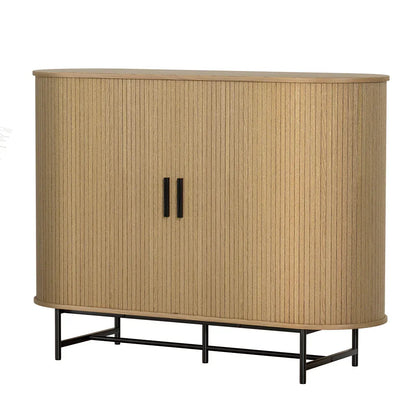 Artiss Buffet Sideboard Cupboard Cabinet Sliding Doors Pantry Storage Oak PIIA - Mekamart Australia