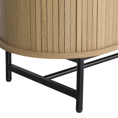 Artiss Buffet Sideboard Cupboard Cabinet Sliding Doors Pantry Storage Oak PIIA - Mekamart Australia