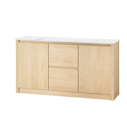 Artiss Buffet Sideboard Marble Style Tabletop - Pine - Mekamart Australia