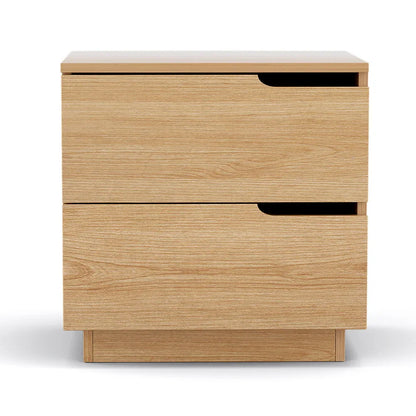 Artiss Bedside Table 2 Drawers Nightstand Pine - Mekamart Australia