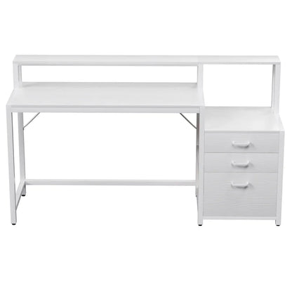 Artiss Computer Desk Home Office Study Table Desks w/Drawers Open Shelf White 160CM - Mekamart Australia