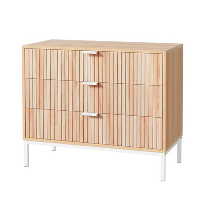 Artiss 3 Chest of Drawers - LURA Pine - Mekamart Australia