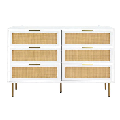 Artiss Chest of 6 Drawers Lowboy Cabinet White - Mekamart Australia