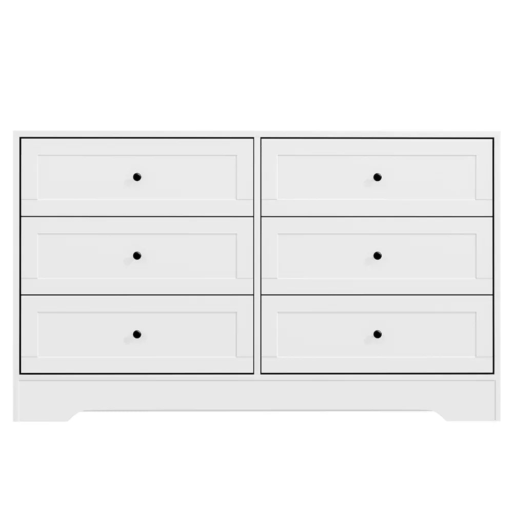 Artiss 6 Chest of Drawers - LEIF White - Mekamart Australia