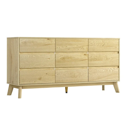 Artiss 9 Chest of Drawers Tallboy Cabinet - XAVI Pine - Mekamart Australia