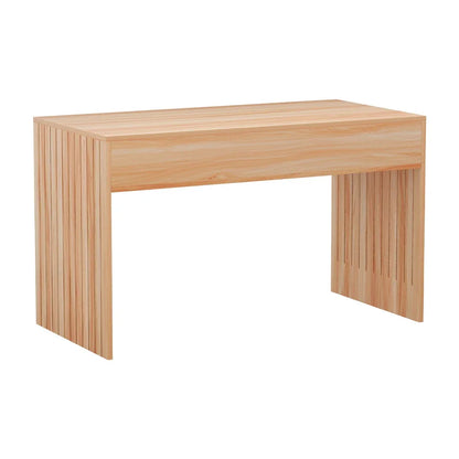 Artiss Coffee Table Rectangle Fluted Side 100CM - Mekamart Australia
