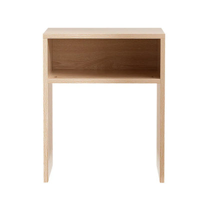 Artiss Coffee Table Storage Shelf Fluted Side Pine - Mekamart Australia