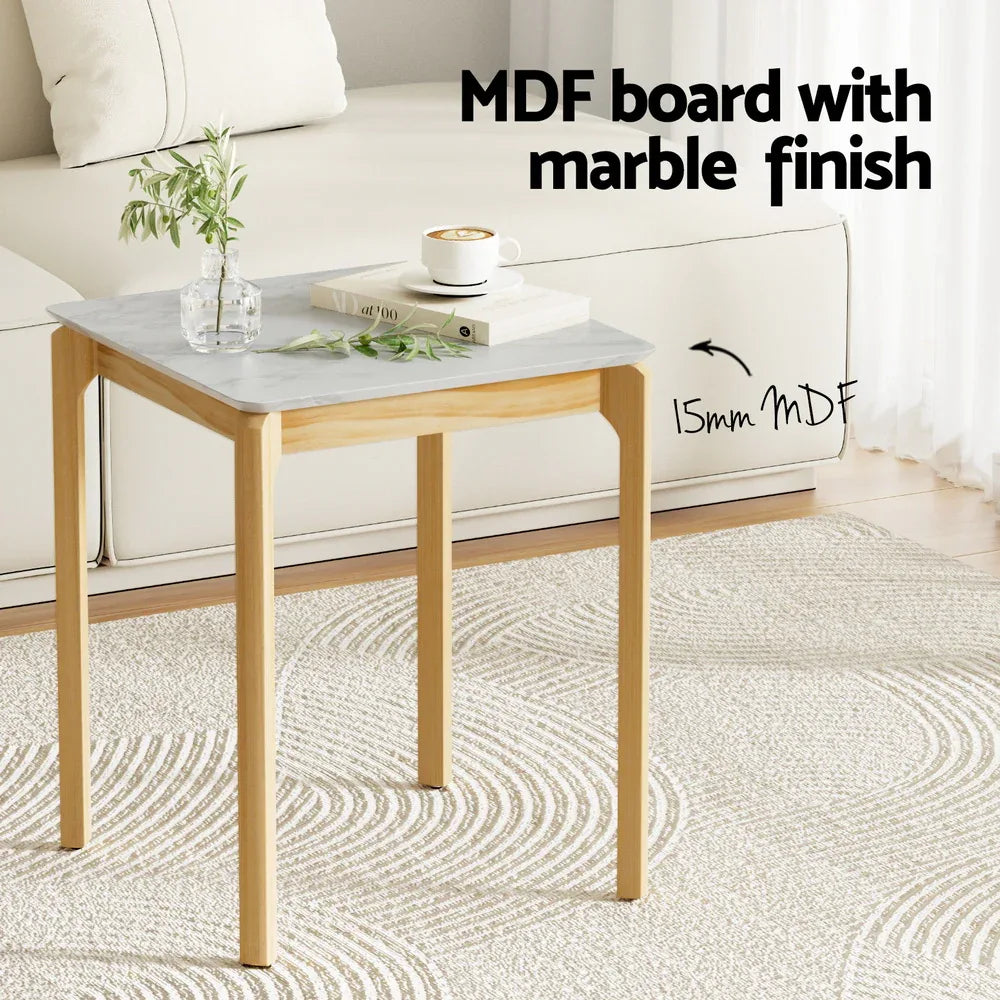 Artiss Coffee Table Marble Effect Square - Mekamart Australia