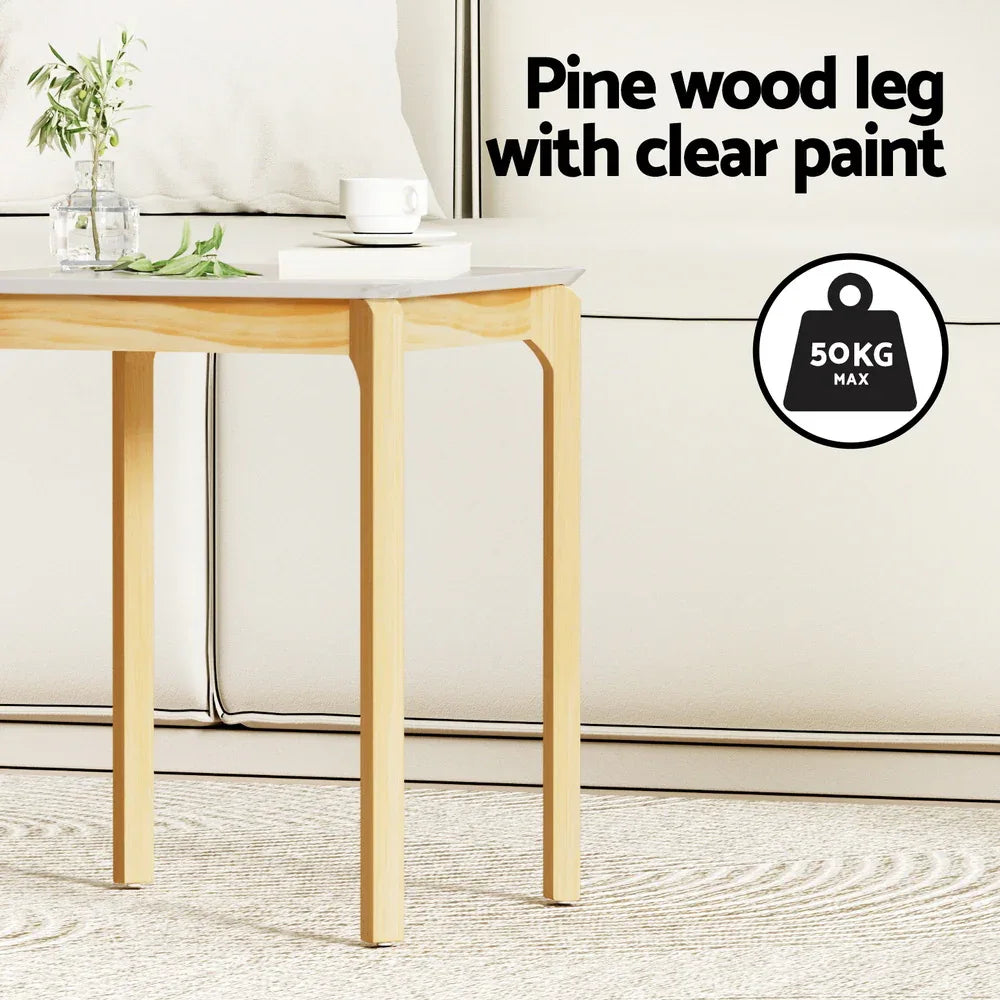 Artiss Coffee Table Marble Effect Square - Mekamart Australia