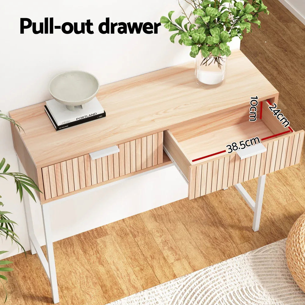 Artiss Console Table 2 Drawers 92CM - Mekamart Australia