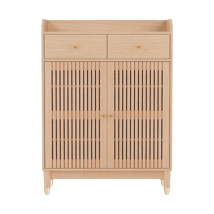 Artiss Shoe Rack Cabinet 4-Tier 16 Pairs Pine - Mekamart Australia