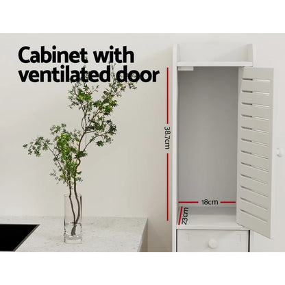 Artiss Bathroom Toilet Storage Cabinet Laundry Tallboy Cupboard Slim Corner - Mekamart Australia