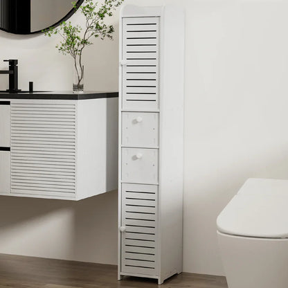 Artiss Bathroom Toilet Storage Cabinet Laundry Tallboy Cupboard Slim Corner - Mekamart Australia