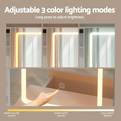 Artiss Dressing Table Vanity Desk Set Stool Led White - Mekamart Australia