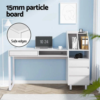 Artiss Computer Desk Office Study Desks Table Drawer Bookshelf - Mekamart Australia