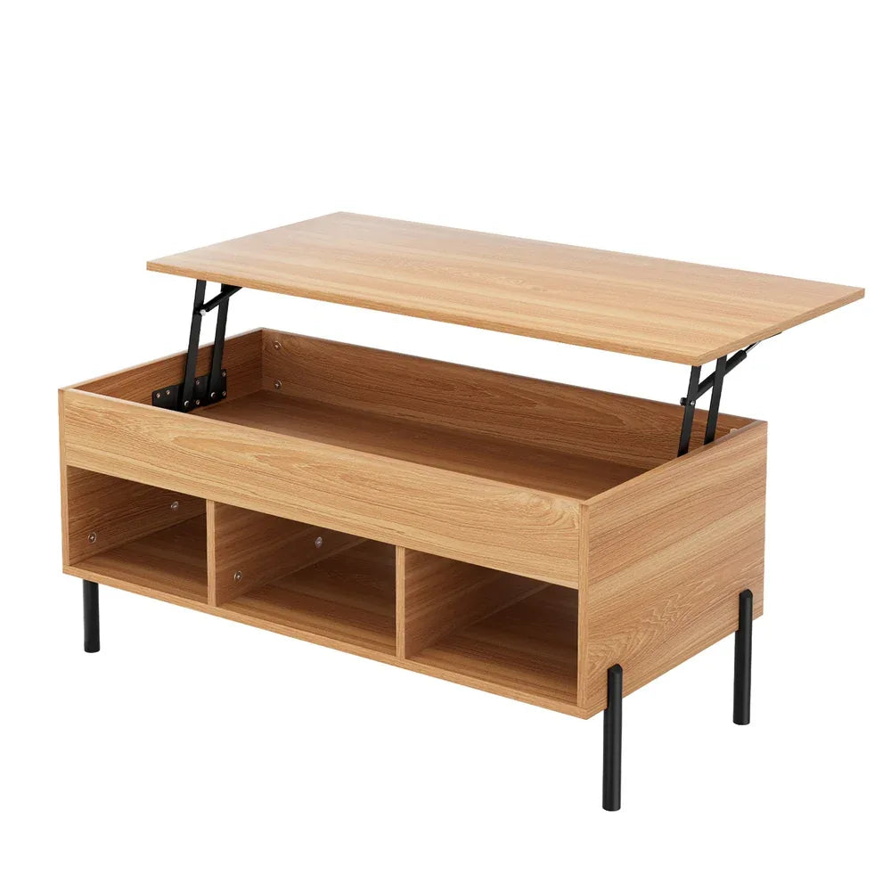Artiss Coffee Table Lift-top Oak - Mekamart Australia