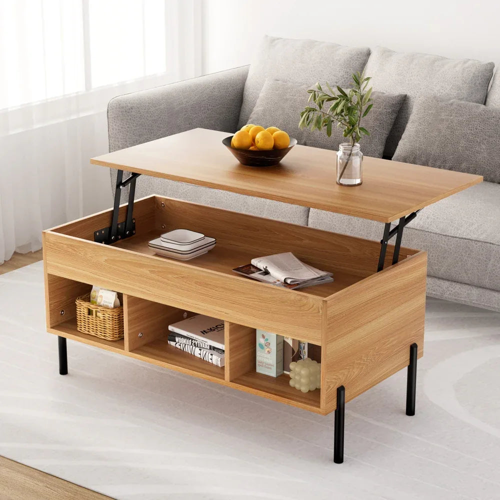 Artiss Coffee Table Lift-top Oak - Mekamart Australia