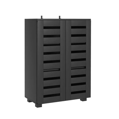 Artiss Shoe Rack Storage Cabinet 20 Pairs 5-tier Black Alster - Mekamart Australia