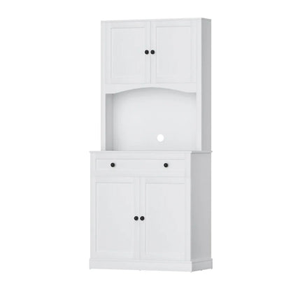 Artiss Buffet Sideboard Cabinet Cupboard Pantry Storage Shelves Hutch White - Mekamart Australia