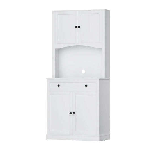 Artiss Buffet Sideboard Cabinet Cupboard Pantry Storage Shelves Hutch White - Mekamart Australia