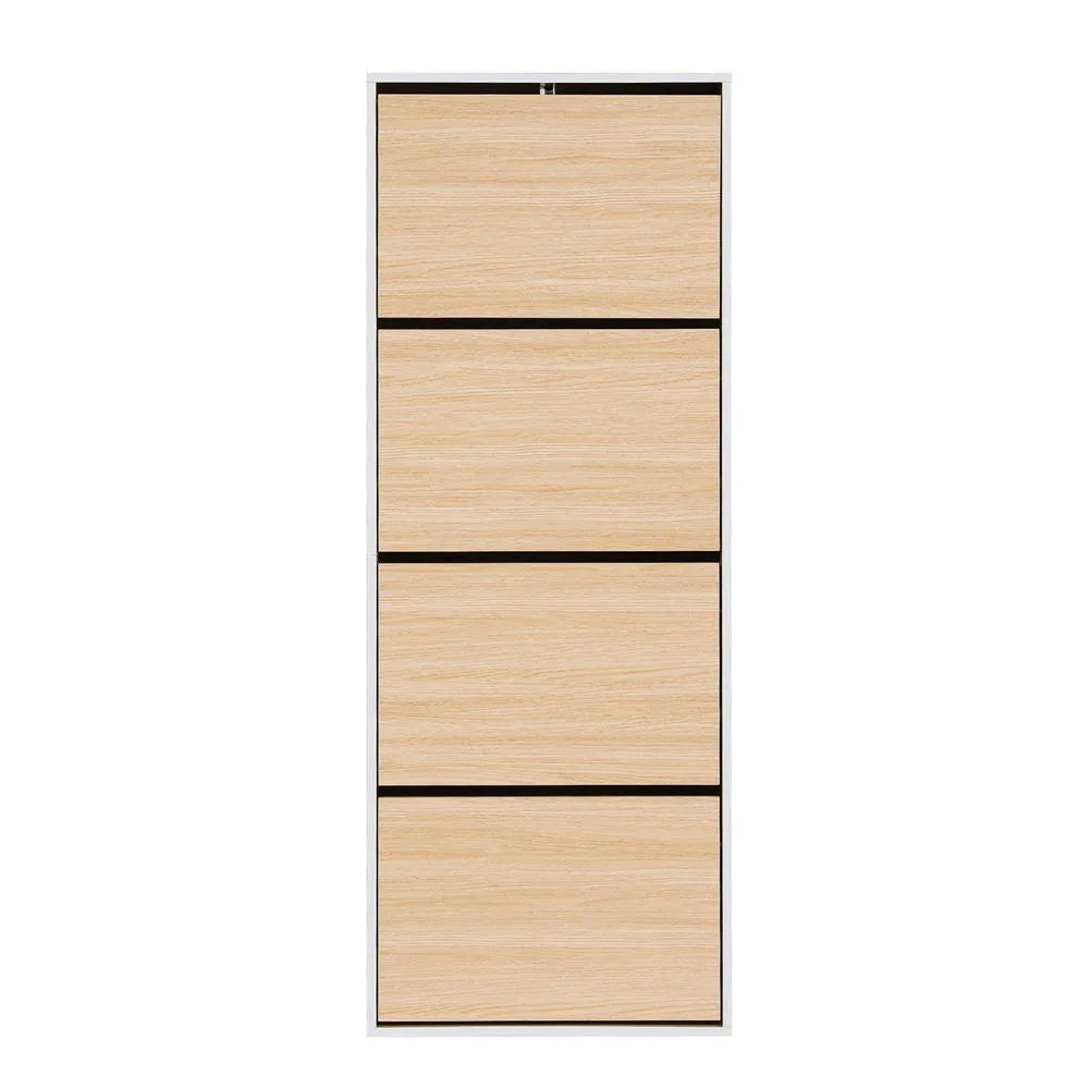 Artiss Shoe Rack Cabinet 24 Pairs Adjustable Shelf Pine - Mekamart Australia