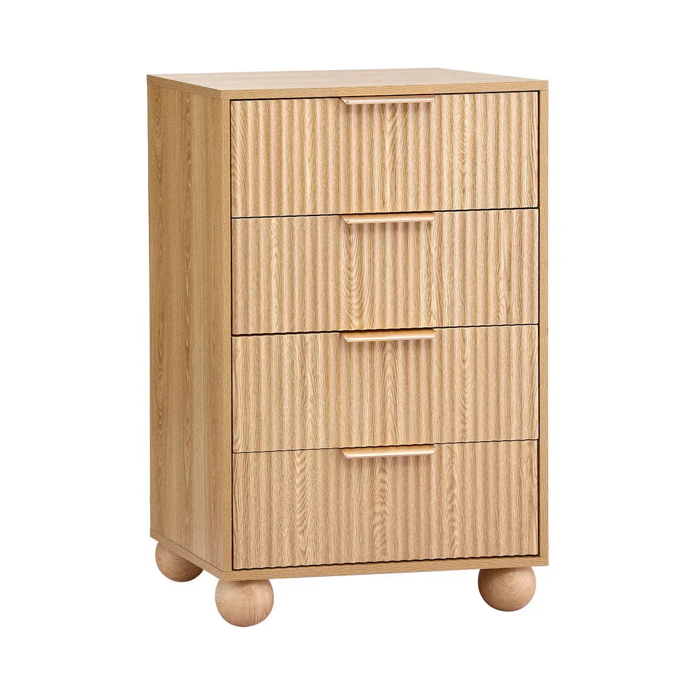 Artiss 4 Chest of Drawers Dresser Tallboy Pine - Mekamart Australia