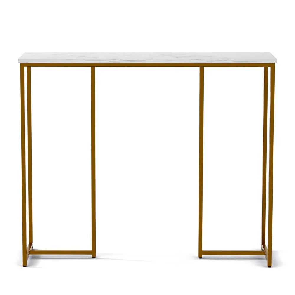 Artiss Console Table Marble Effect White&Gold