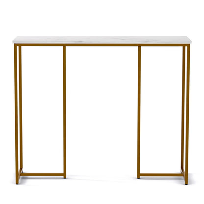 Artiss Console Table Marble Effect White&Gold