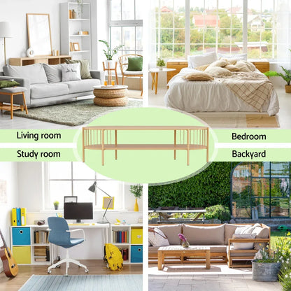 Artiss TV Unit Entertainment Unit Storage Shelf 148cm Pine