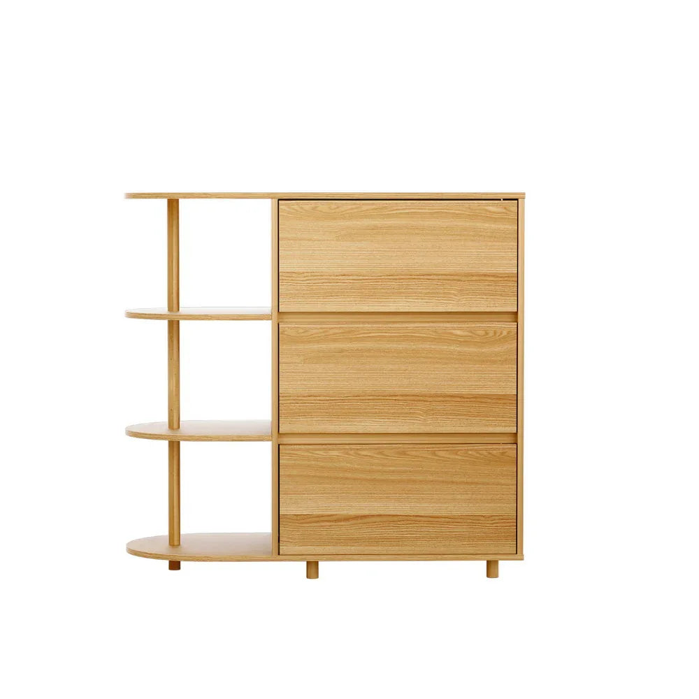 Artiss Chest of 3 Drawers Storage Cabinet 3 Shelves Pine - Mekamart Australia