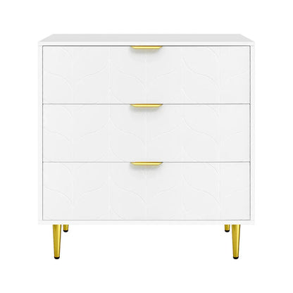 Artiss 3 Chest of Drawers Lowboy Cabinet White - Mekamart Australia