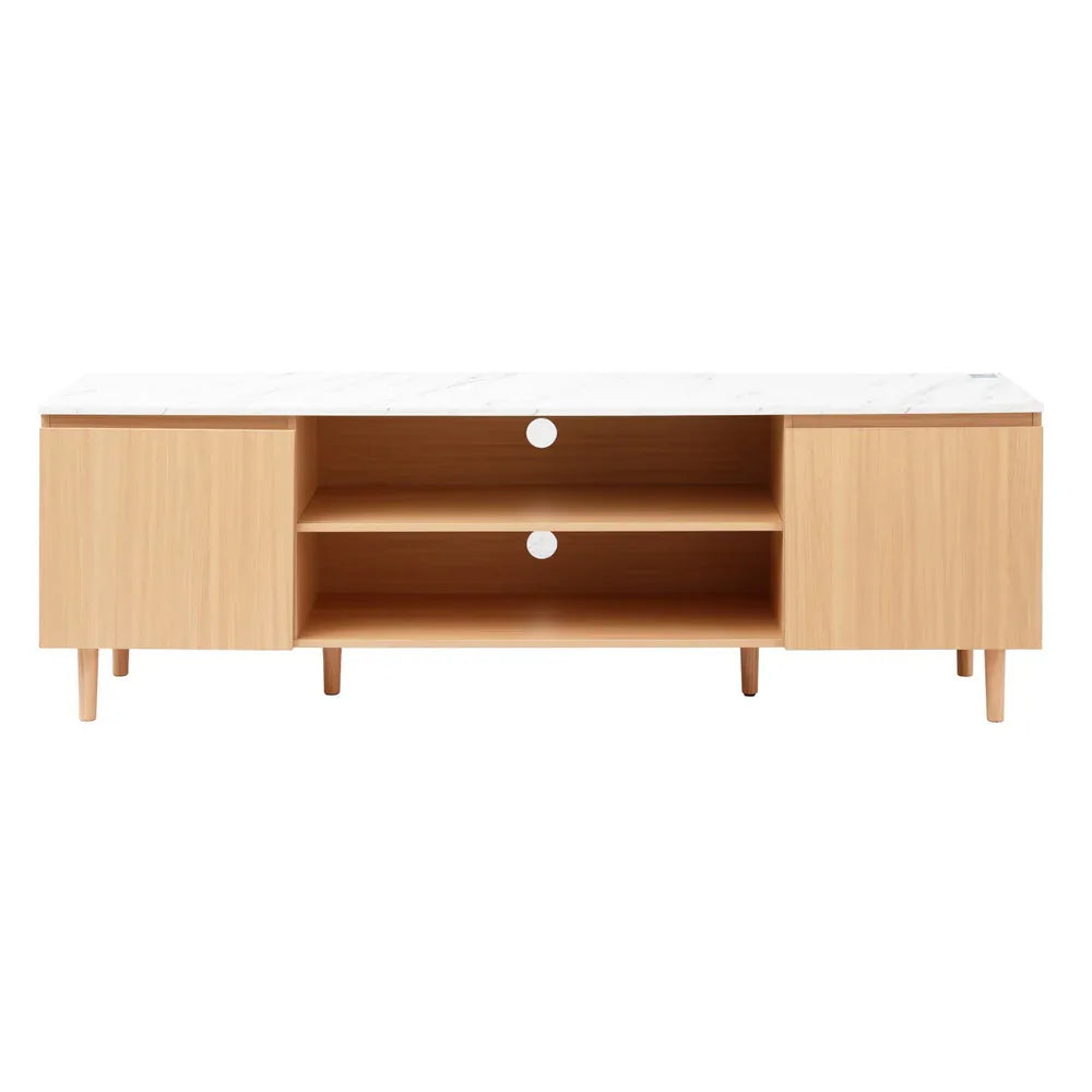 Artiss TV Cabinet Entertainment Unit Stand 180CM Pine White - Mekamart Australia