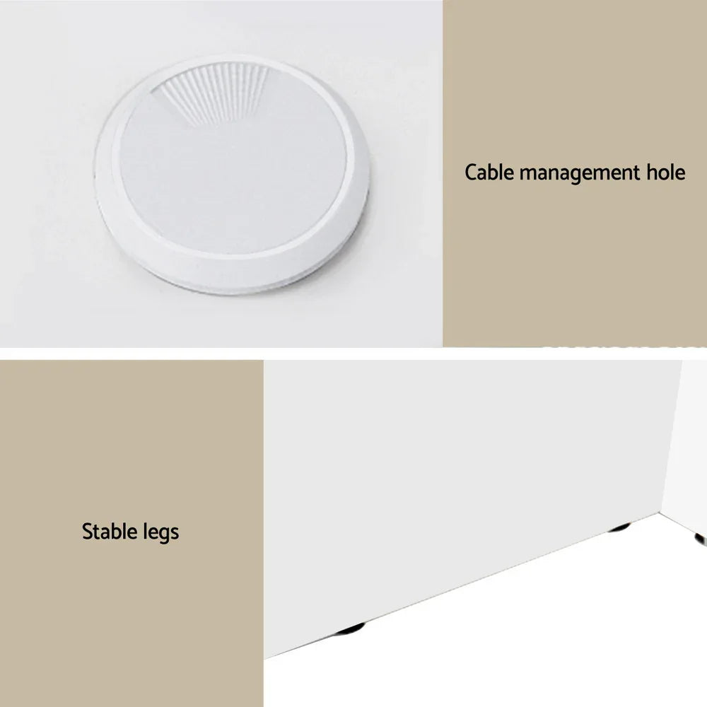 Artiss Corner Computer Desk Shelves CPU Stand L-shape Home Office Workstation Desks - Mekamart Australia