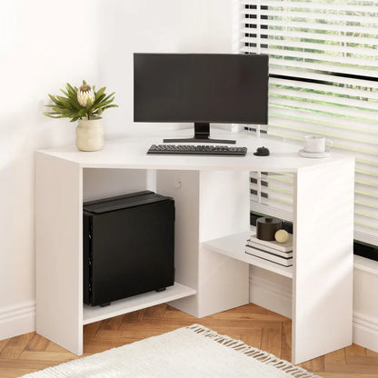 Artiss Corner Computer Desk Shelves CPU Stand L-shape Home Office Workstation Desks - Mekamart Australia