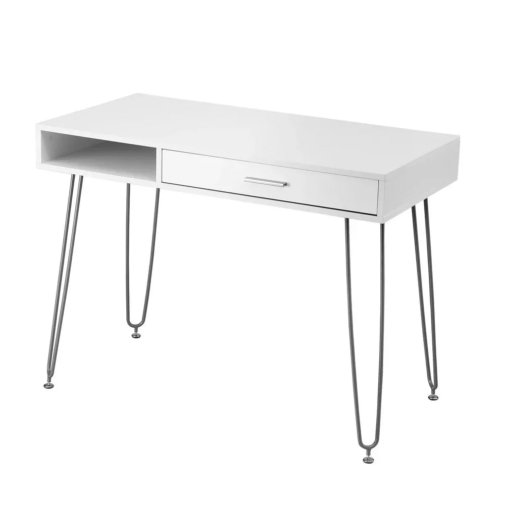 Artiss Computer Desk Drawer Cabinet Home Office Desks Workstation 100cm White - Mekamart Australia