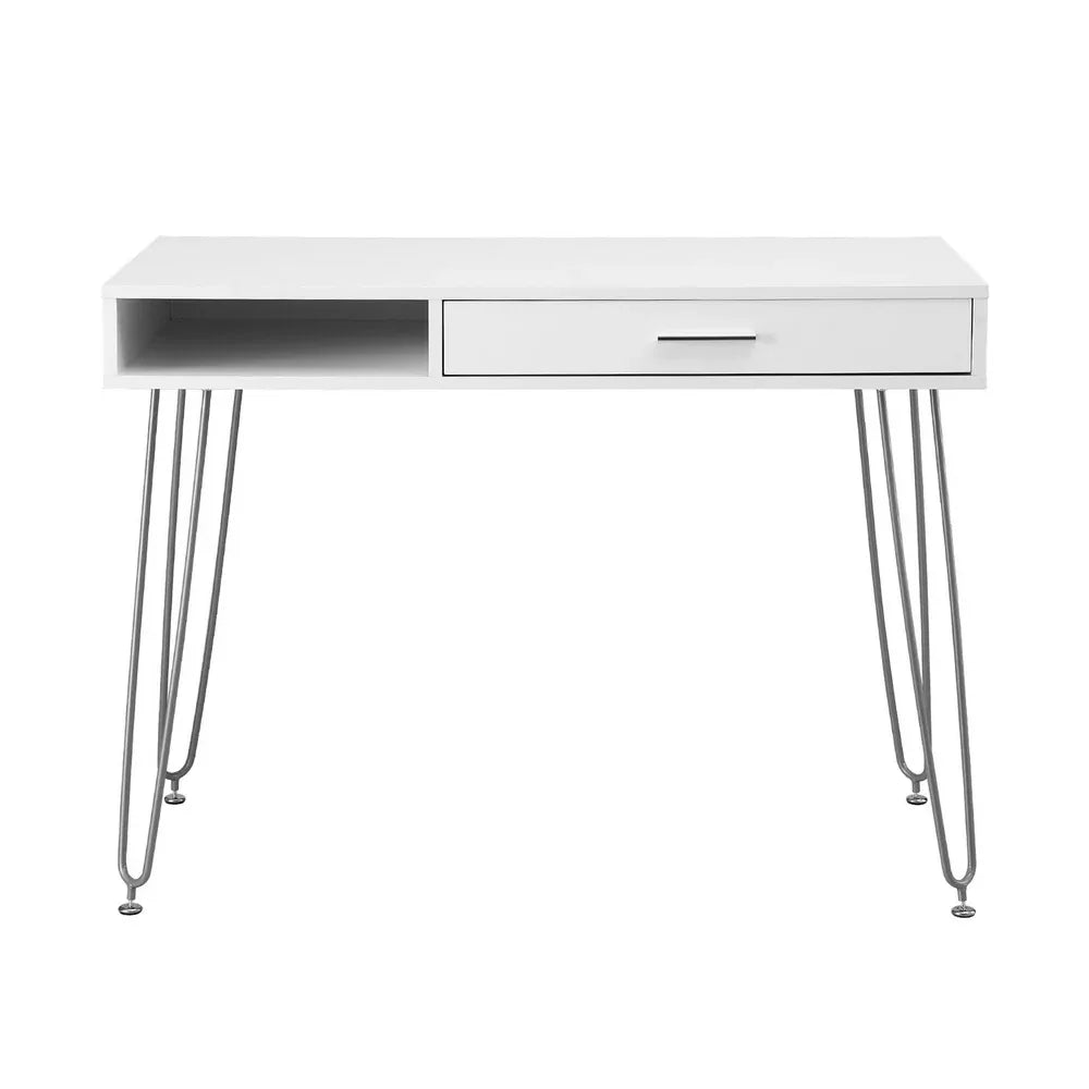 Artiss Computer Desk Drawer Cabinet Home Office Desks Workstation 100cm White - Mekamart Australia
