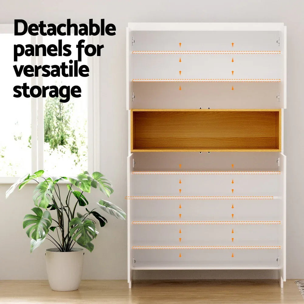 Artiss Shoe Rack Storage Cabinet 9 Tiers White - Mekamart Australia