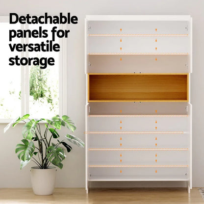 Artiss Shoe Rack Storage Cabinet 9 Tiers White - Mekamart Australia