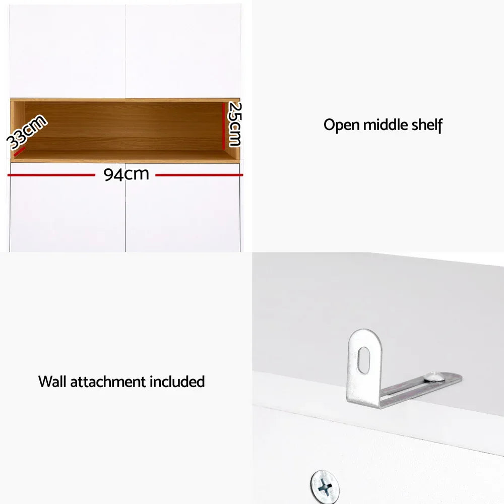 Artiss Shoe Rack Storage Cabinet 9 Tiers White - Mekamart Australia