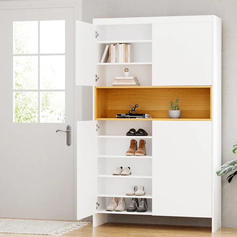Artiss Shoe Rack Storage Cabinet 9 Tiers White - Mekamart Australia