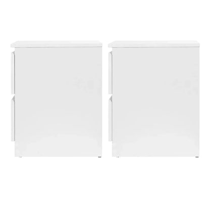 Artiss 2x Bedside Table 2 Drawers - PEPE White - Mekamart Australia