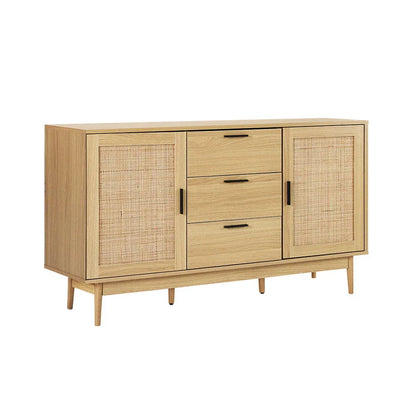 Artiss Rattan Buffet Sideboard - BRIONY Oak - Mekamart Australia